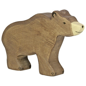 Brown bear wooden figure