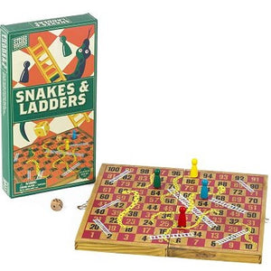 Snakes and Ladders Wooden Board Game