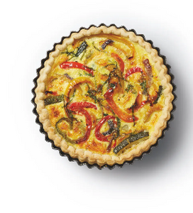 MasterClass Non-Stick Fluted Loose Base Quiche Tin - 10"