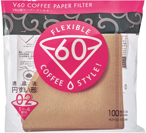Hario V60 Unbleached Coffee Paper Filter - No.2