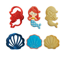 Load image into Gallery viewer, Decora Cookie Cutter Set - Mermaid &amp; Shell
