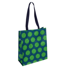 Load image into Gallery viewer, Rex Shopping Bag - Green on Blue Spotlight
