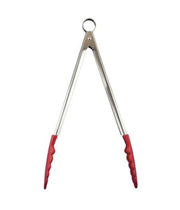 Cuisipro Silicone Locking Tongs Red- 24cm
