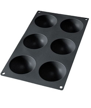 Load image into Gallery viewer, Lekue Gourmet 6 Cav Semi Sphere Mould - Black
