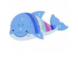 Dolphin Wooden Number Puzzle