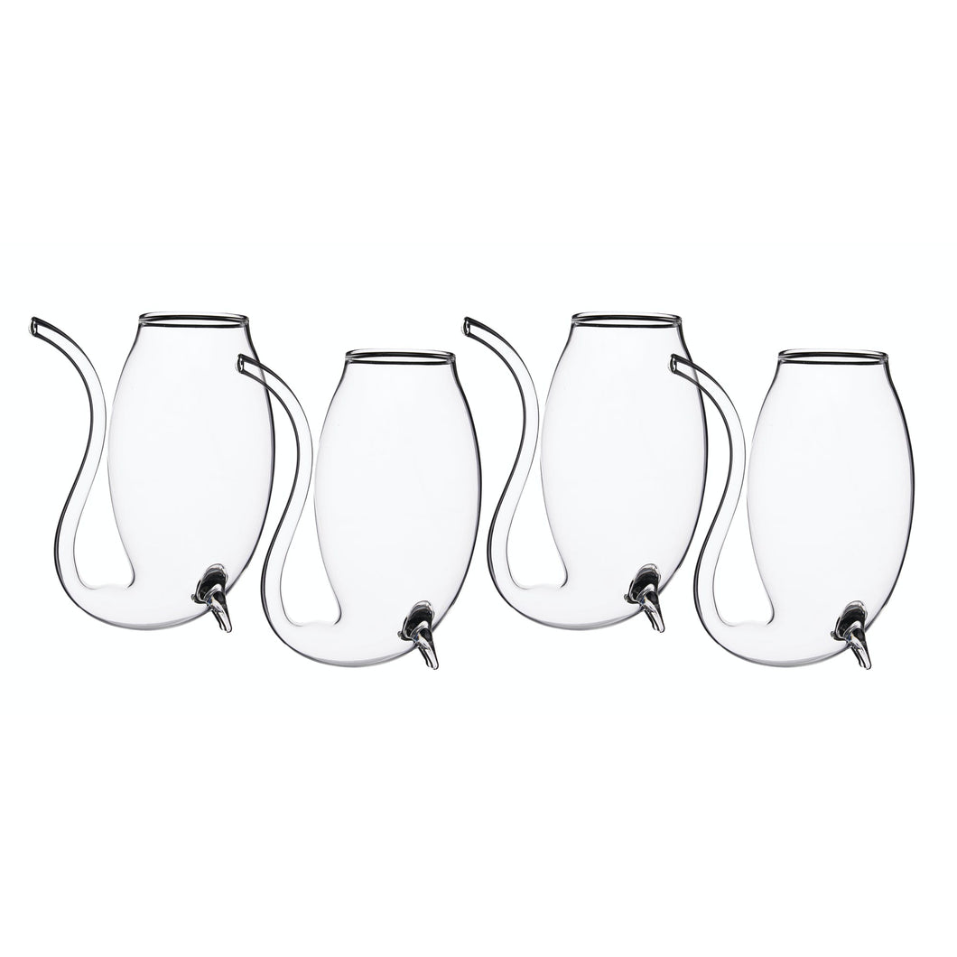 BarCraft Glass Port Sippers -  Set of 4