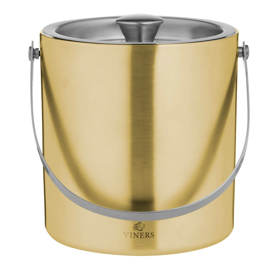 Viners Barware Double Wall Ice Bucket - 1.5 Litre, Gold