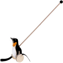 Load image into Gallery viewer, WoodenPush Along Penguin

