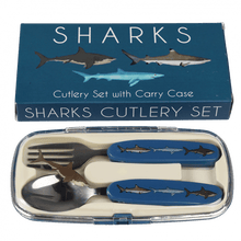 Load image into Gallery viewer, Rex Children&#39;s Cutlery Set - Sharks
