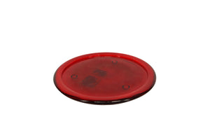 Large Glass Candle Dish - Red