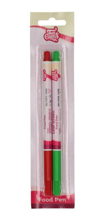 FunCakes Food Pens - Red & Green Set of 2
