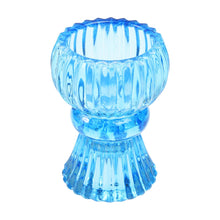 Load image into Gallery viewer, Rex Double ended Glass Candle Holder - Blue
