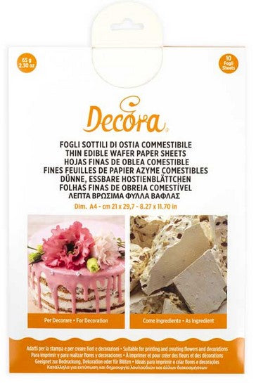 Decora Edible Wafer Paper Sheets - A4, Pack of 10