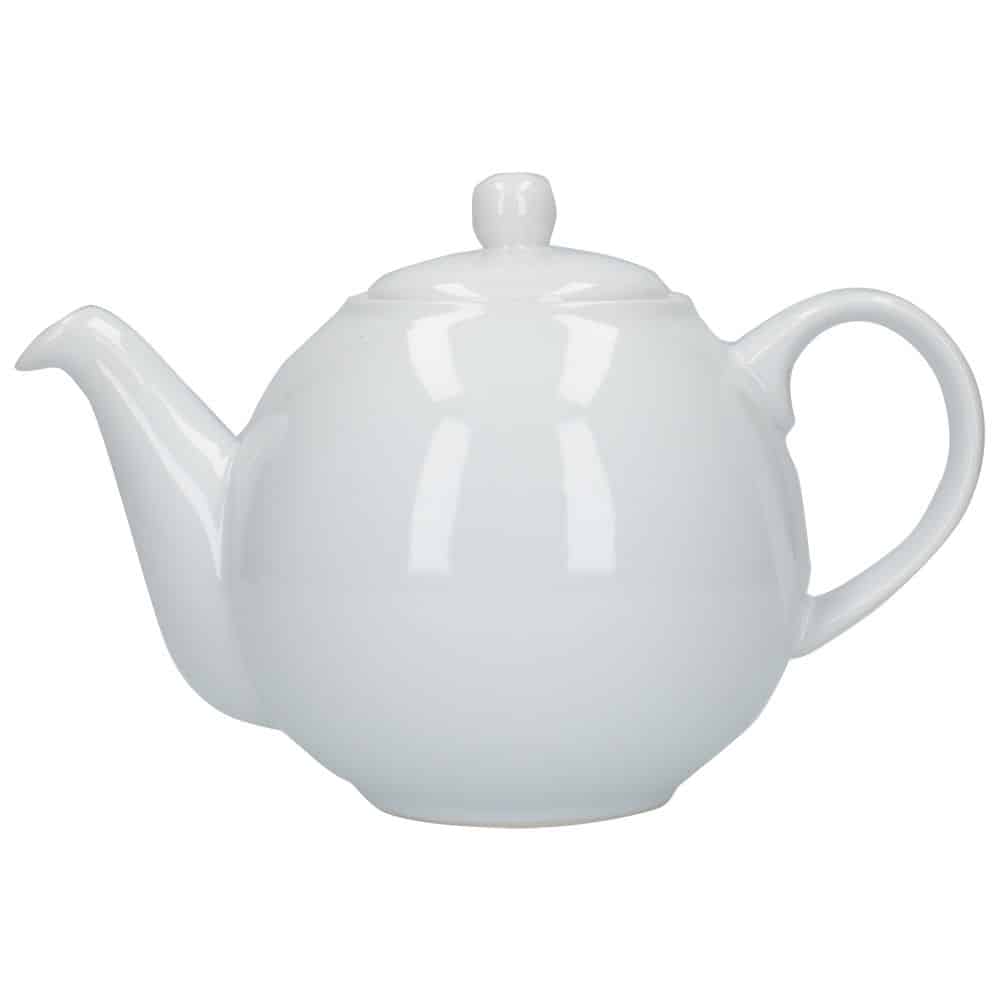 London Pottery 6 Cup Globe Teapot - White
