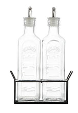 Load image into Gallery viewer, Kilner Set Of 2 Oil Bottles &amp; Metal Rack 0.6 Litre
