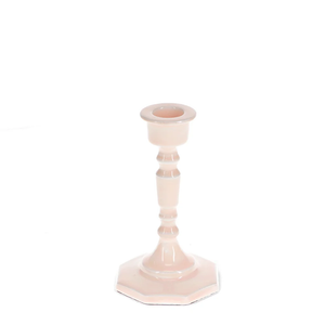 Rex Enamel Candlestick 13cm Pink