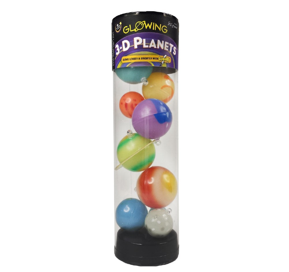 Glowing 3D Planets Tubes