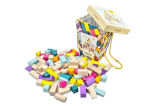 Wooden blocks construction kit