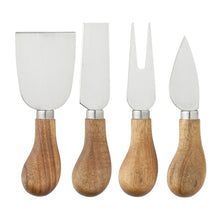 Load image into Gallery viewer, Taylor&#39;s Eye Witness Acacia 4 Piece Cheese Knife Set
