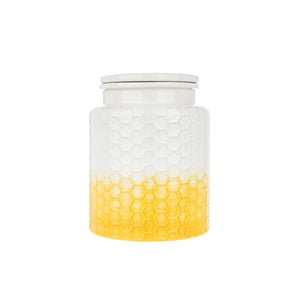 Kitchen Panty Store Jar - Cream &Yellow Honeycomb
