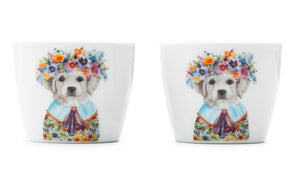 Mikasa Tipperleyhill Porcelain Egg Cup Set of 2, Puppy
