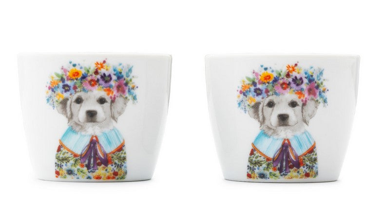 Mikasa Tipperleyhill Porcelain Egg Cup Set of 2, Puppy