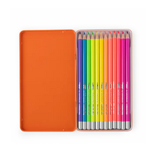 Load image into Gallery viewer, 12 Neon Colouring Pencils Les Schmouks
