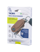 Load image into Gallery viewer, Troika Key organizer, brown, Apple® Find  My Keys Brown
