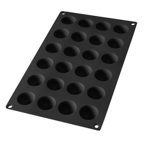 Lekue Gourmet 24 Cav Semi-Sphere Mould - Black