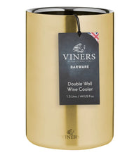 Load image into Gallery viewer, Viners Barware Double Wall Wine Cooler -  1.3 Litre, Gold
