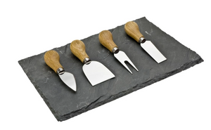 Taylor's Eye Witness 4 Piece Cheese Knife and Slate Board Set