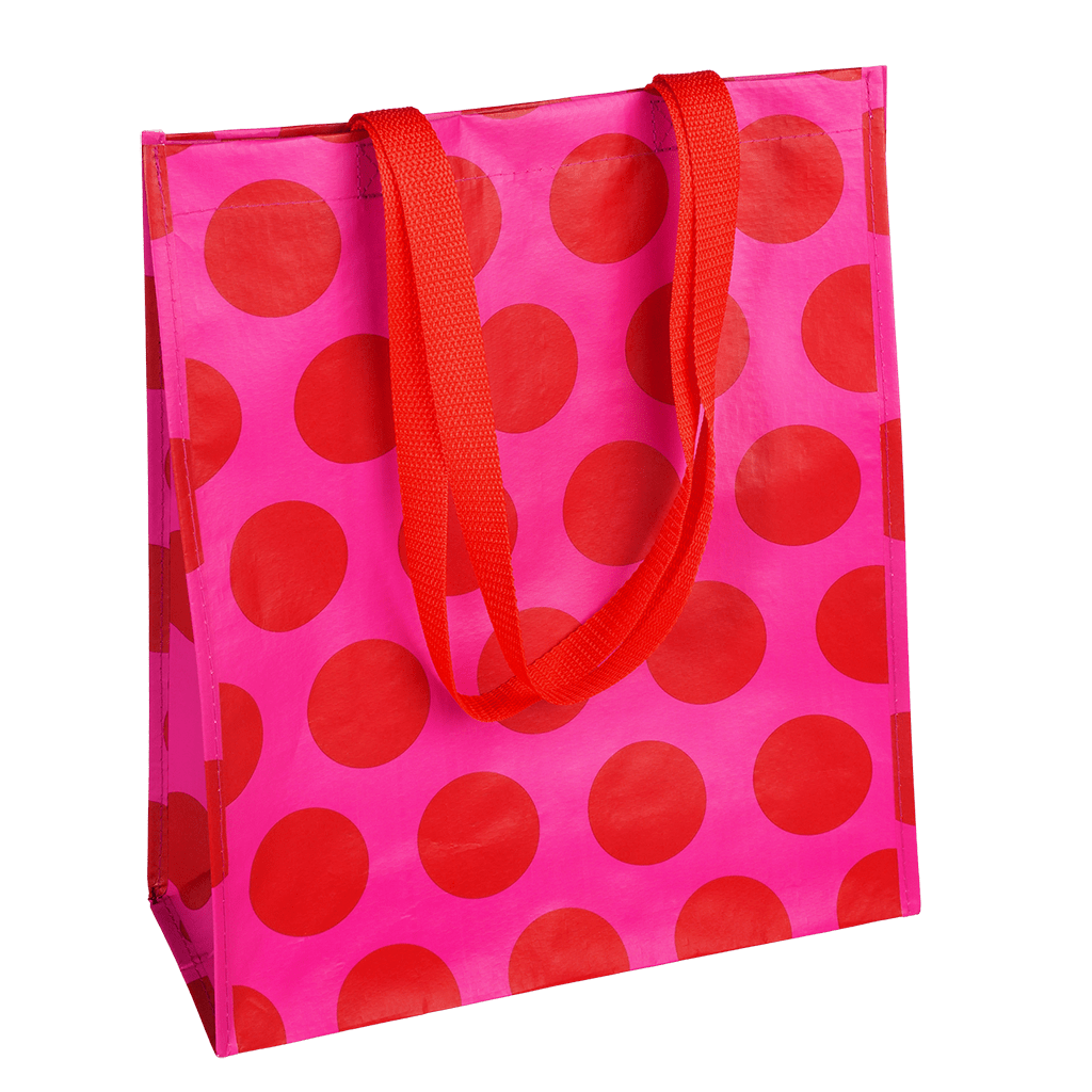 Rex Shopping Bag - Red on Pink Spotlight