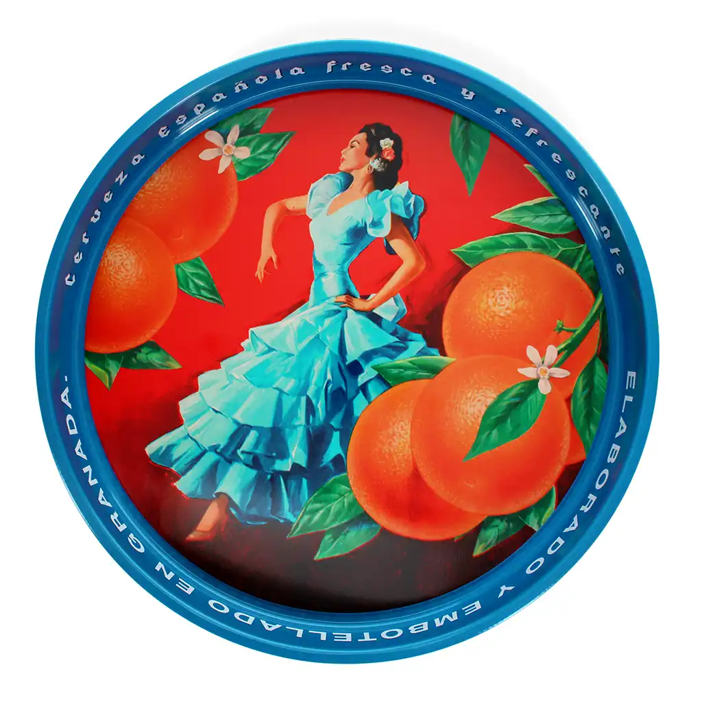 Rex Round serving tray - Cerveza Española