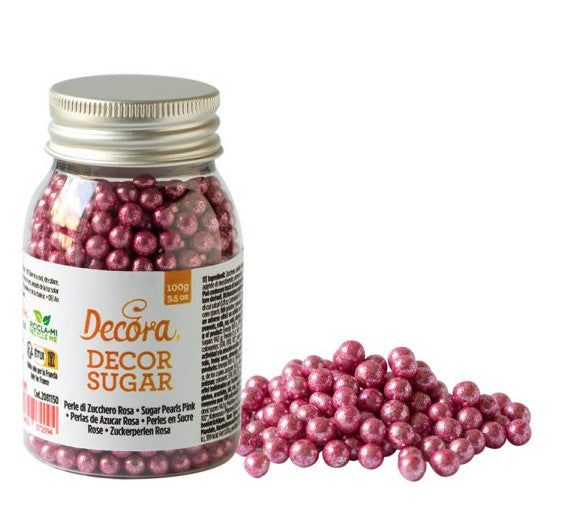 Decora Sugar Pearls -  Metallic Rose