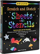 Load image into Gallery viewer, Scratch &amp; Sketch  Sheets  With  Stencils
