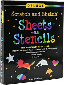 Scratch & Sketch  Sheets  With  Stencils