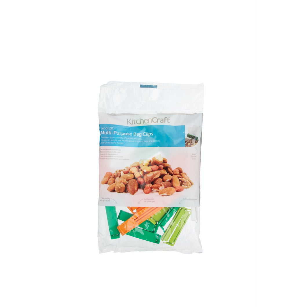 KitchenCraft Assorted Bag Clips - Pack of 20