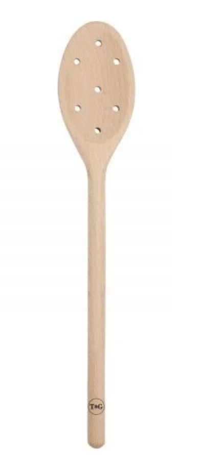 T&G Wooden Spoon with Holes - 30cm