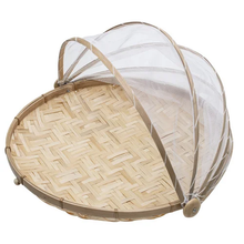 Load image into Gallery viewer, Ladelle Bamboo Woven Collapsible Food Cover
