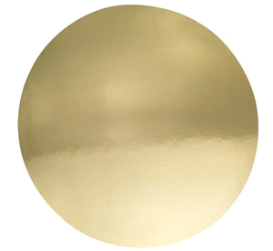 PME Pack of 3 Round Mirrored Cake Card - Gold (6")