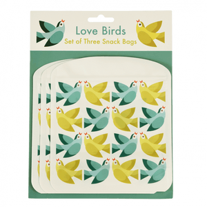 Rex Set of 3 Snack Bags - Love Birds