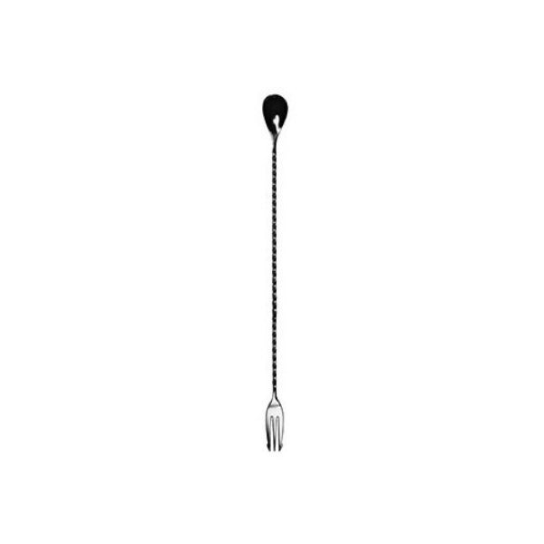 Bar Professional Tess Black-Plated Trident Barspoon - 30cm