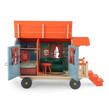 Load image into Gallery viewer, Moulin Roty Wooden Caravan Les Minouchkas
