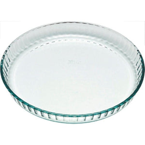 Pyrex Glass Fluted Flan/Quiche Dish - 27cm