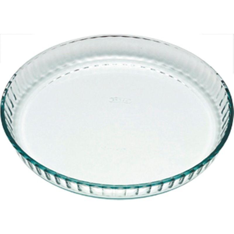 Pyrex Glass Fluted Flan/Quiche Dish - 27cm