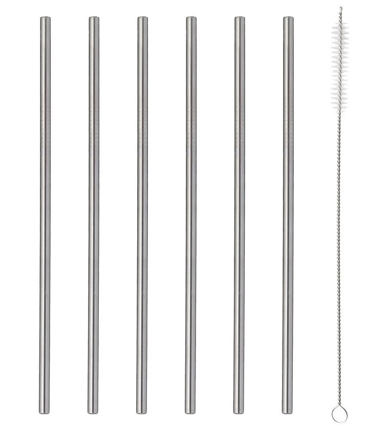 Viners Stainless Steel Drinking Straws - Long