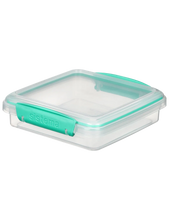 Load image into Gallery viewer, Sistema Sandwich Box - Assorted Clear with Coloured Clips
