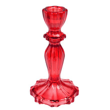 Load image into Gallery viewer, Rex Tall Glass Candle Holder - Red
