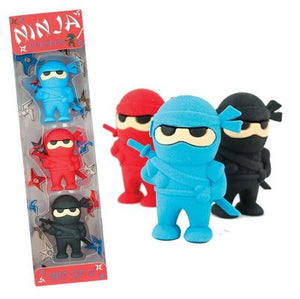 Ninja Erasers Set Of 3