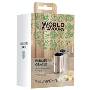 World of Flavours Italian Rotary S/S Parmesan Cheese Grater